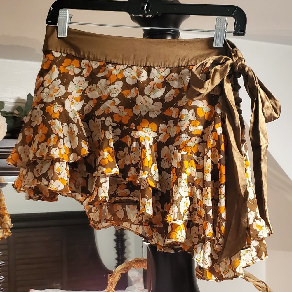 Abercrombie and Fitch Y2K Silk Miniskirt